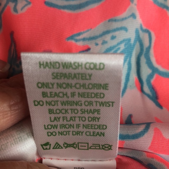 NWT Lilly Pulitzer Cabana Halter Top Shelly Bay Coral Spritz Gold Chain Small - Picture 10 of 14